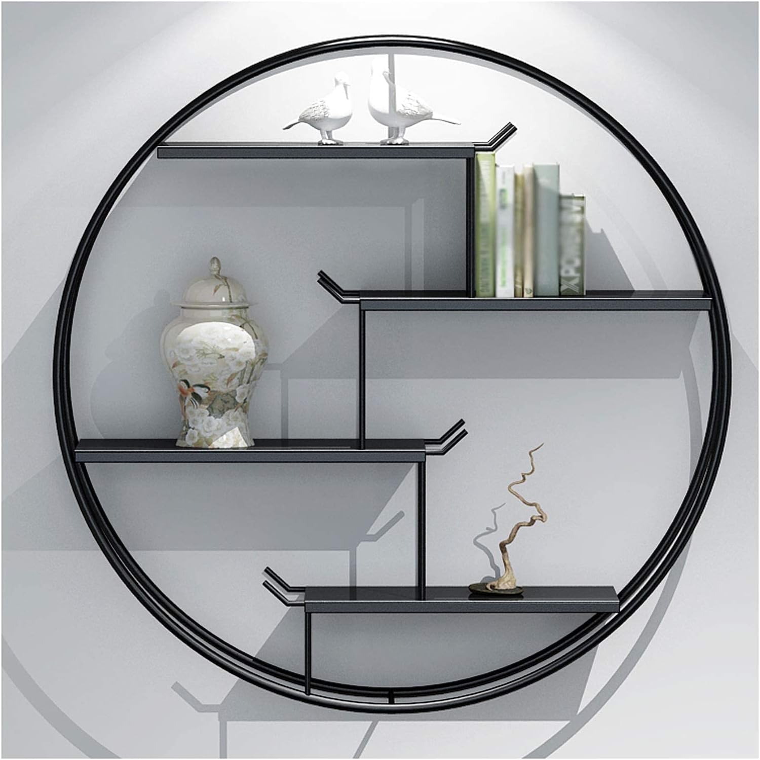 AXOIN HZH bookcases Metal Wall Floating Bookshelf, Heavy