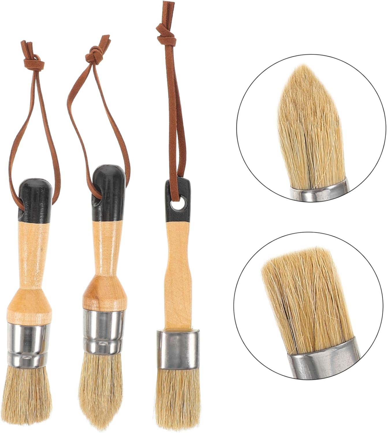 NUOBESTY 15pcs Ergonomic Paint Brushes for Home Decor Multi-Function Wear-Resistant Art Brushes for Projects Easy to Clean and for Furniture Painting