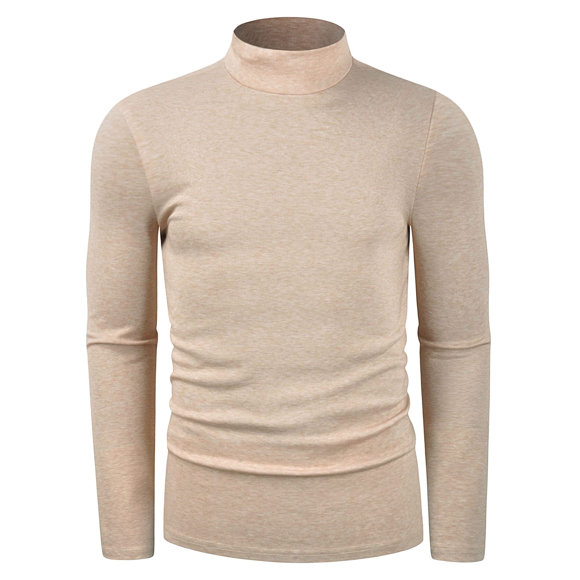 LE VONFORT Mens Turtleneck Long Sleeve T Shirts Slim Fit Thermal Undershirt Lightweight Pullover