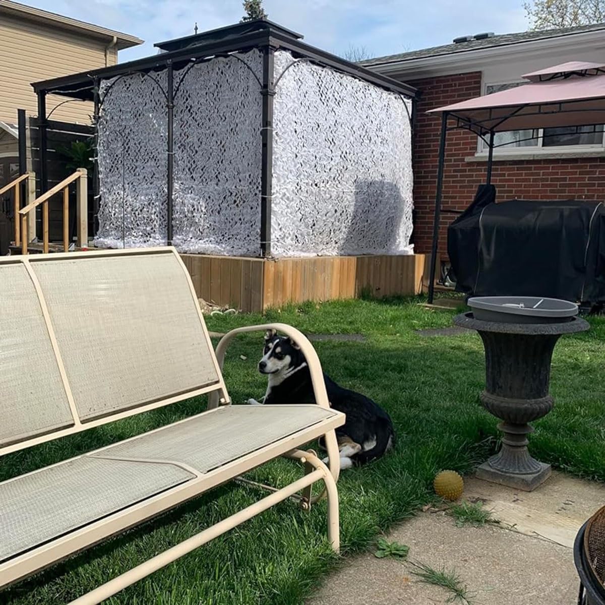 Sonnenschutznetz Doppelschicht – Tarnung, UV-beständig, Oxford-Stoff, Für Garten & Balkon