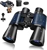 20 x 50 Binoculars for Adults HD High Magnification Waterproof Binoculars with Large Field of View Field Travel with Smartphone Adapter BAK4 Prism FMC Lens for Bird Watching Sports Hiking Travel
