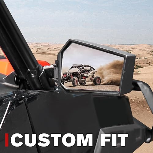 Miniatura 7 de A & UTV PRO Espejos laterales para Polaris General 10004 1000  XP 1000  XP 4 1000 2016-2023, UTV ajustable retrovisor retrovisor plegable convexo,