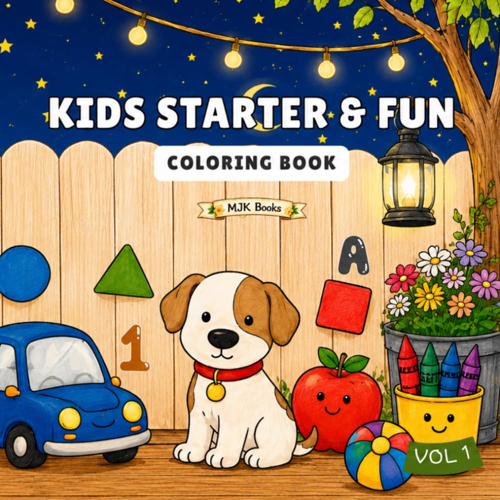 Kids Starter Coloring Book: Easy and Fun Coloring Pages of Different Shapes for Toddlers and Preschoolers