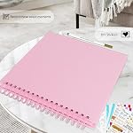 Artmag DIY Scrapbook Album 8 x 8 Inch Hardcover Kraft Blank Paper Scrap Book with 20 Sheets Memory Book for Family Wedding Photography Anniversary (Pink)