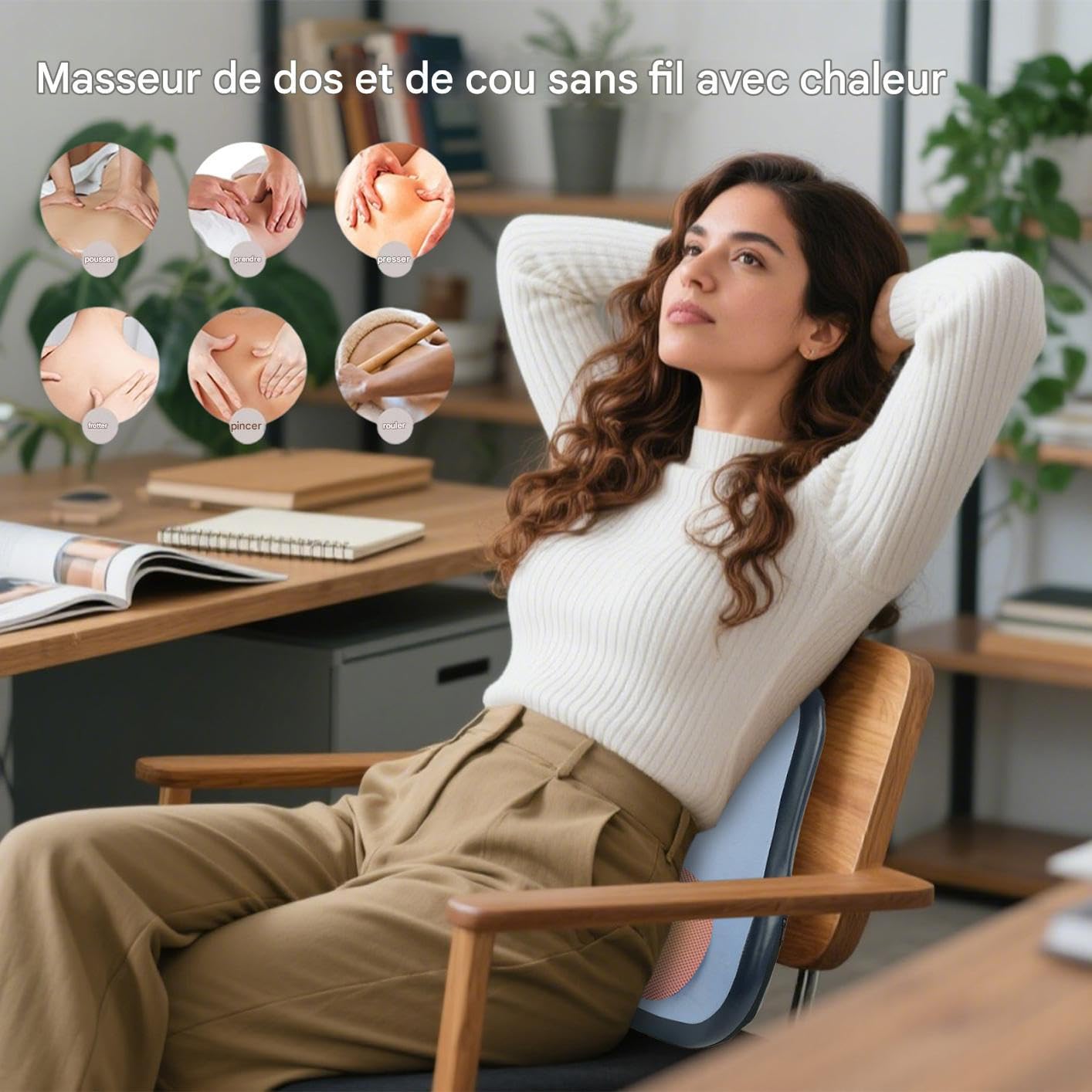 Masajeador Dorsal para Asiento | Masajeador Eléctrico para Espalda