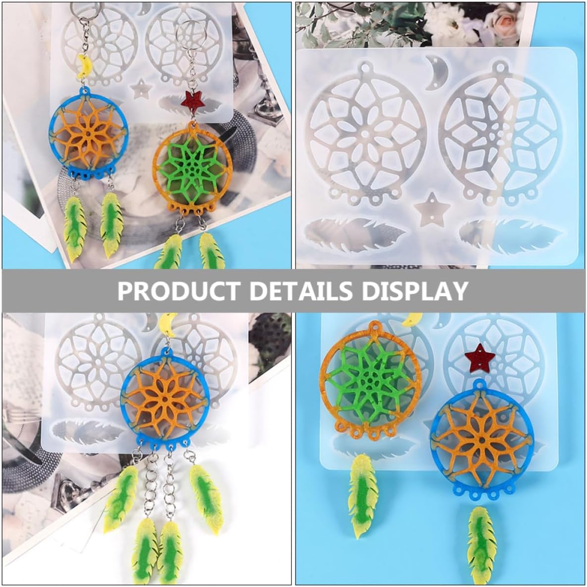 Silicone Dream Catcher Keychain Mold for DIY Crafts and Jewelry Casting image 3