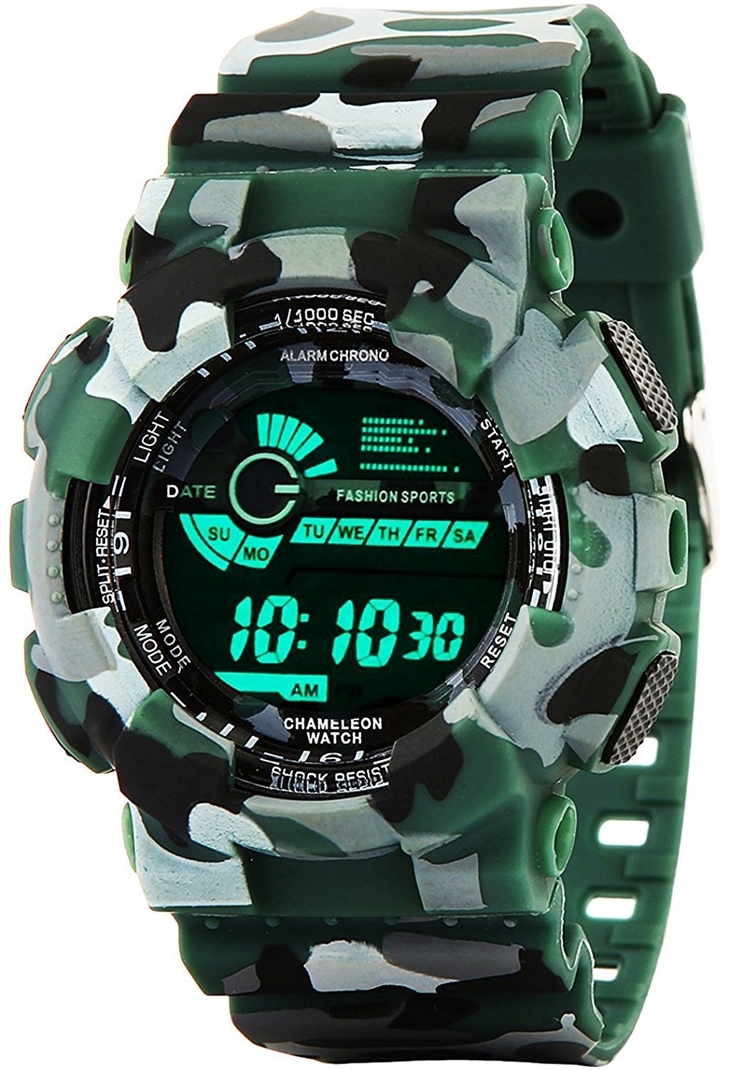 SQUIRRO Military Army Digital Watch Multicolor Dial Green Strap Sports Watch for Boys & Mens (B0D4R8HHP8) Amazon Price History, Amazon Price Tracker