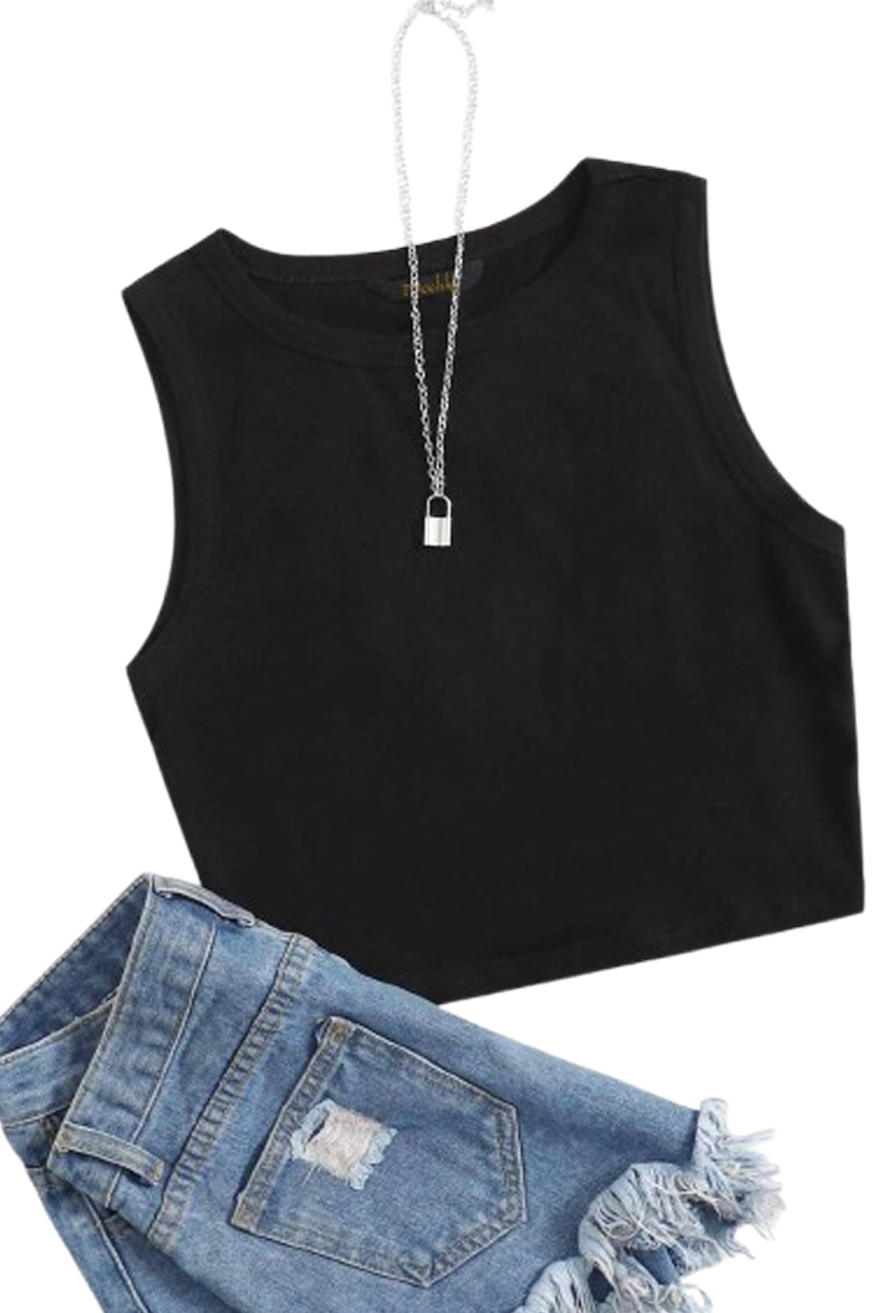 toochki Top for Women | Spandex | Crop | Black | Short | Western | Tunics-picture-54