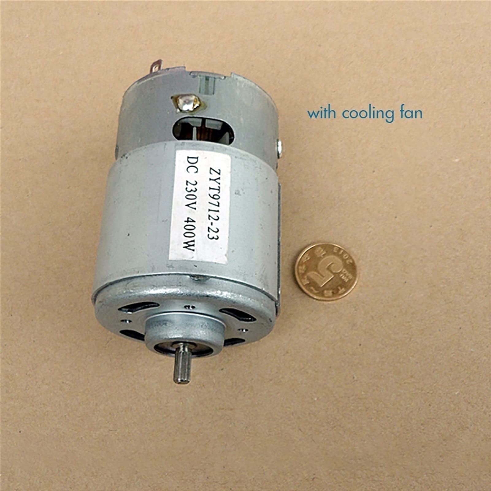 PYouo-DC silnik o wysokiej prędkości 9712 DC, DC 220 V, 400 W, miniaturowy silnik wrzecionowy, wał wyjściowy 4,5 mm, silnik o wysokiej wydajności z wentylatorem chłodzącym
