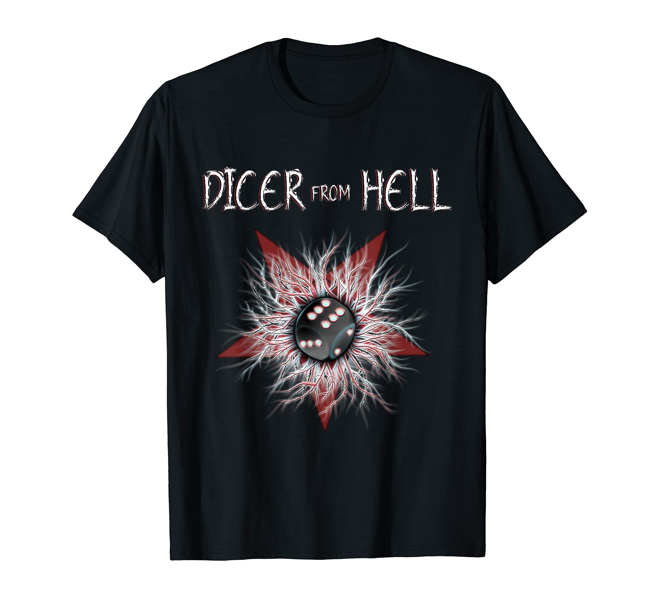 Dicer From Hell Dice of Satan Player Mojo T-Shirt, Black