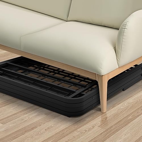 Miniatura 6 de Dlewmsyic Marco de cama de metal, base de cama de plataforma resistente de 1000 libras, marco de metal plegable con esquinas redondas, instalación