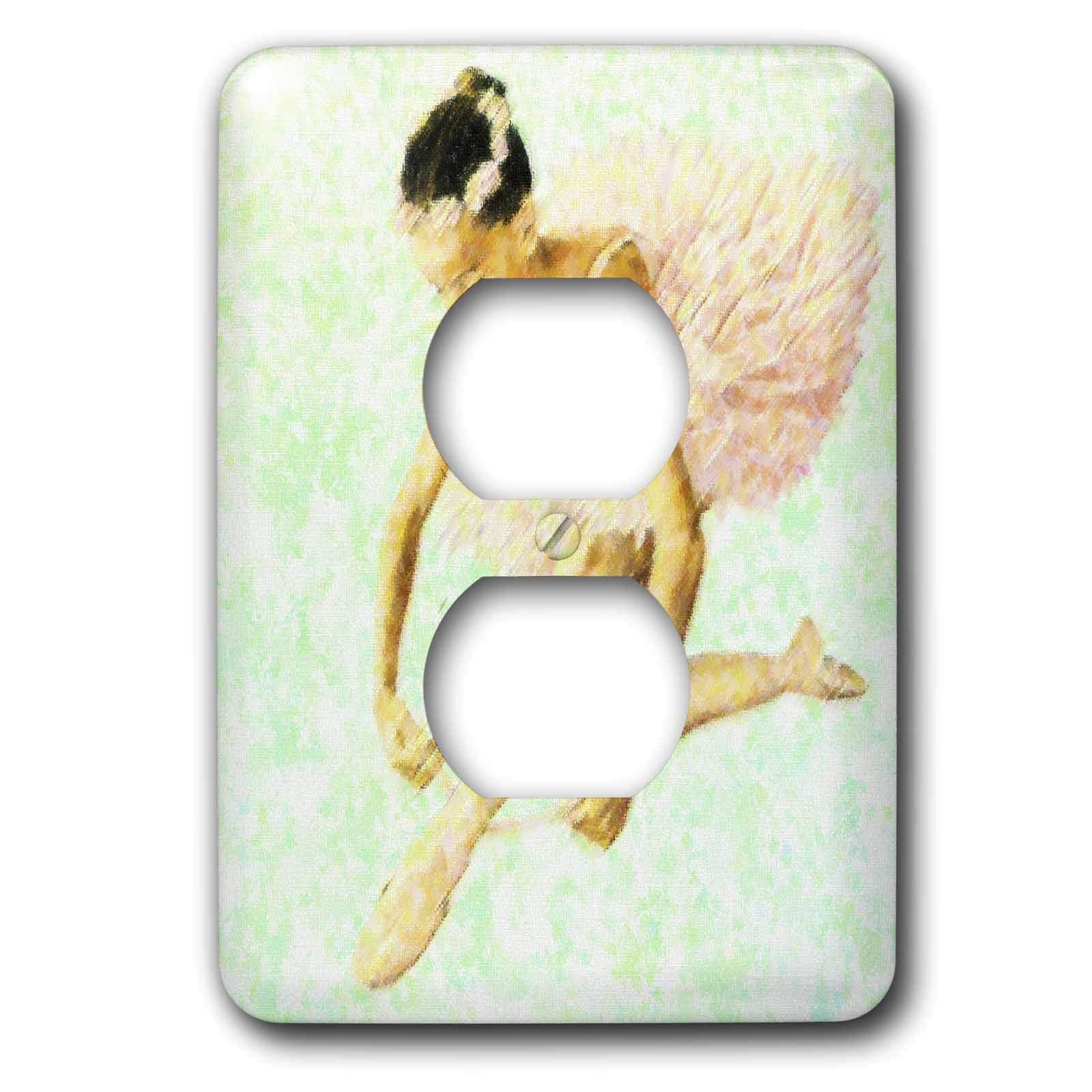 Ballerine Prépare 2 prises Interrupteur lsp_34790_6 3dRose pour décoration murale