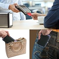 Vista 6 de Cartera magnética para tarjetas con anillo para MagSafe iPhone 14/13/12 Mini Plus y Pro Max, funda de cuero resistente y segura para teléfono