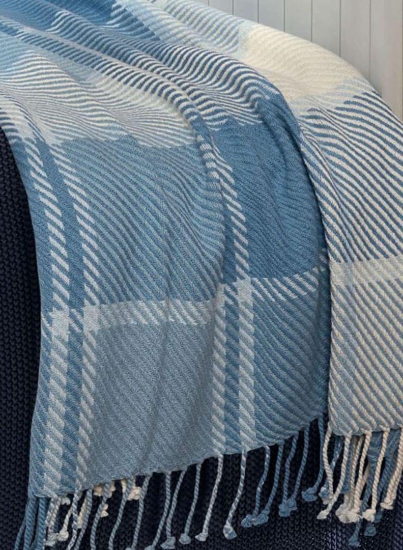 イギリス輸入:ローラアシュレイホームシングルサイズ綿毛布