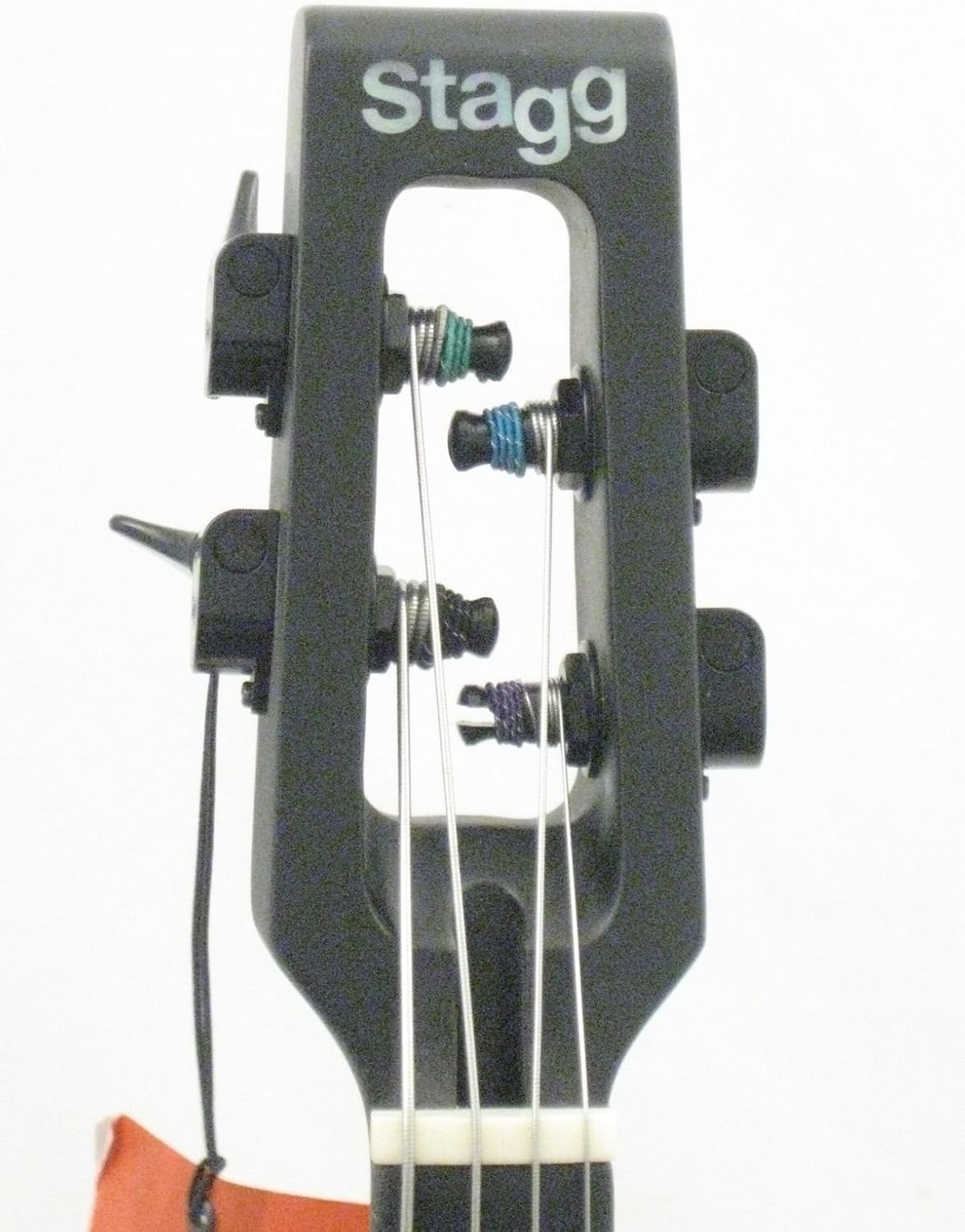 Stagg Electric Cello headstock with tuning pegs