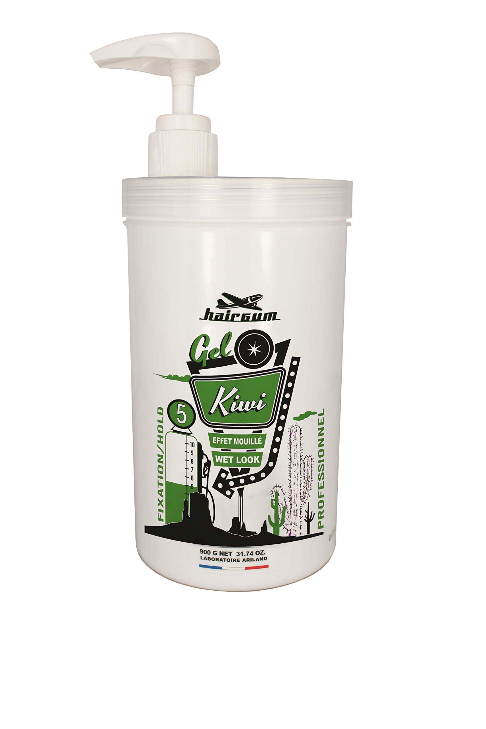 Hairgum Kiwi Fixing Gel, For a Wet Look, 900g