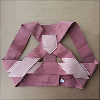 VIROYA Cinturón elástico ajustable para mujer, corrector de postura de pecho, corsé moldeador de cuerpo, moldeador de cuerpo invisible (color: rosa, tamaño: grande) bueno
