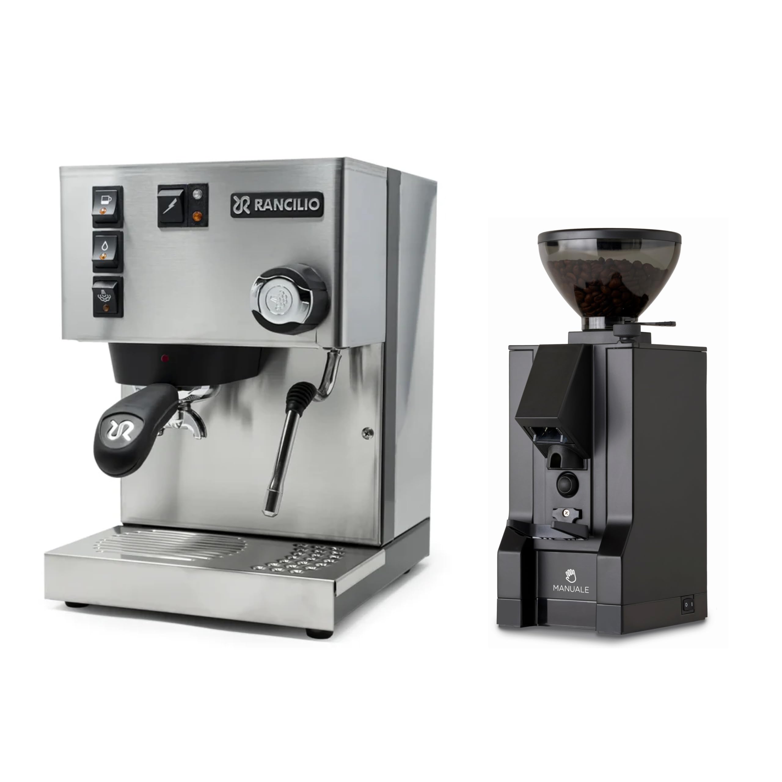 Silvia Espresso Machine and Eureka Mignon Notte Grinder Bundle (Stainless Steel)