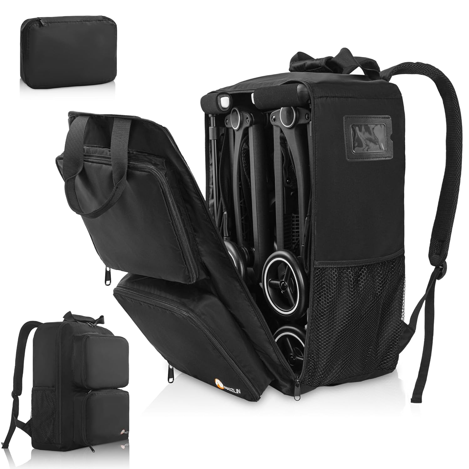 AKOZLIN Складная прогулочная сумка для прогулок рюкзак 14,2" x 8,7" x 20,5" совместимый с GB Pockit+ All City/GB POCKIT Air All Terrain/GB Pockit для обновления, черный (только сумка)