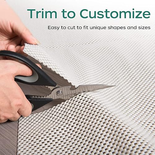 Miniatura 5 de BAGAIL BASICS Almohadilla antideslizante redonda de 4 pies extra gruesas para alfombras de área y suelos de madera dura, mantiene tus alfombras