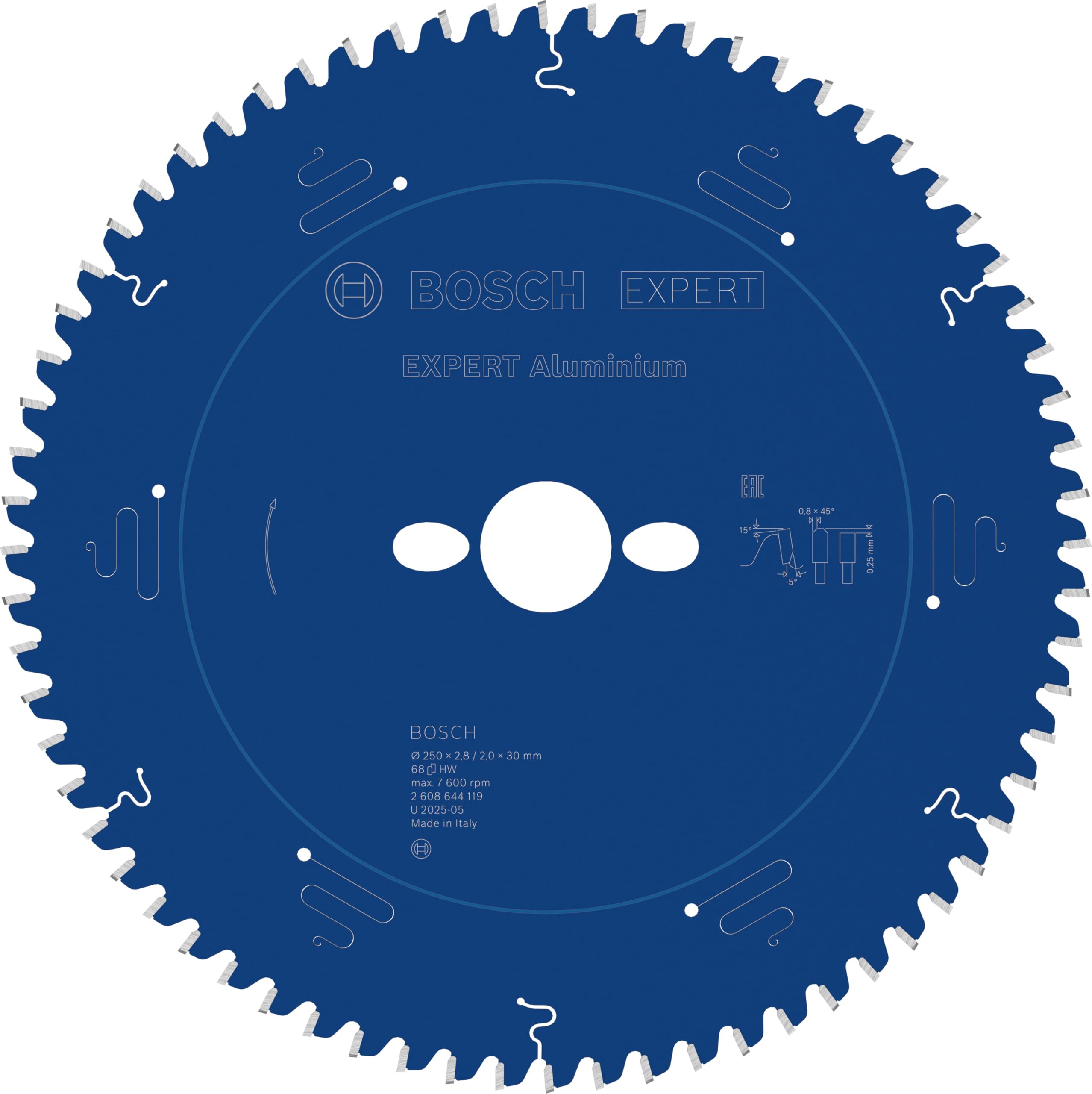 Bosch 2608644118 dairesel testere bıçağı Expert for alüminyum, Mavi, 2608644119, 0 watts, 0 volts