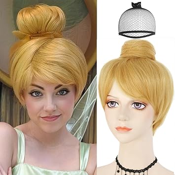 JoneTing Blonde Wig Short Golden Wig for Cosers Cospaly Women Blonde Wigs