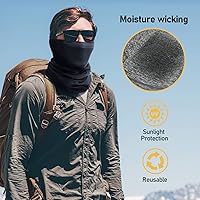 Vista 3 de TICONN Polaina para el cuello, bufanda, transpirable, resistente al sol y al viento, para esquí, pesca, senderismo, ciclismo