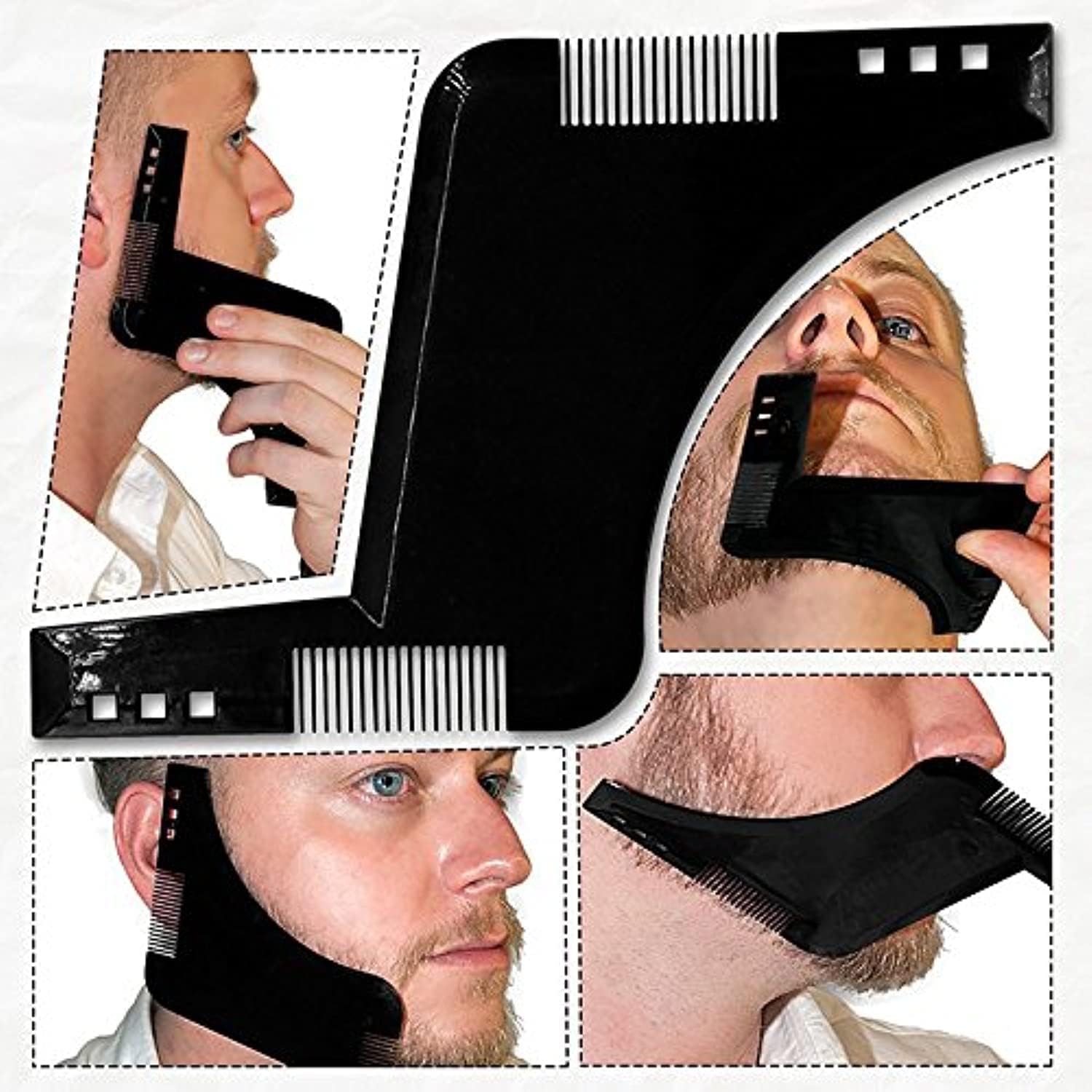 Beard Styling Shaping Shaving Tool Template and Trimming Comb to Lines & Symmetry!!