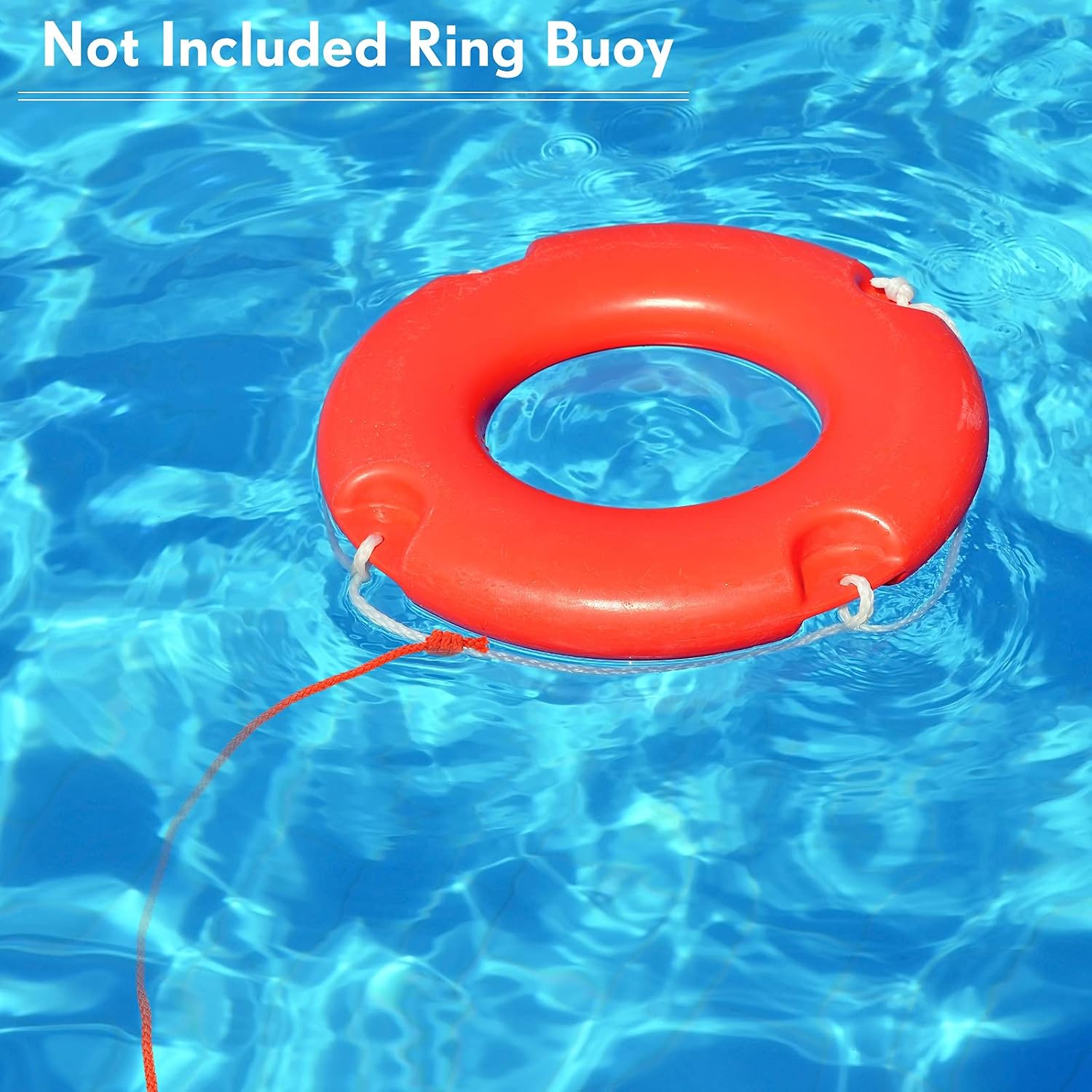 Shappy Floating Life Ring Rope | Lifesave Dock, Boat Braided Polypropylene Outdoor Throwing Line for Life Preserver Ring Anchor Heaving Line with Spring Hook