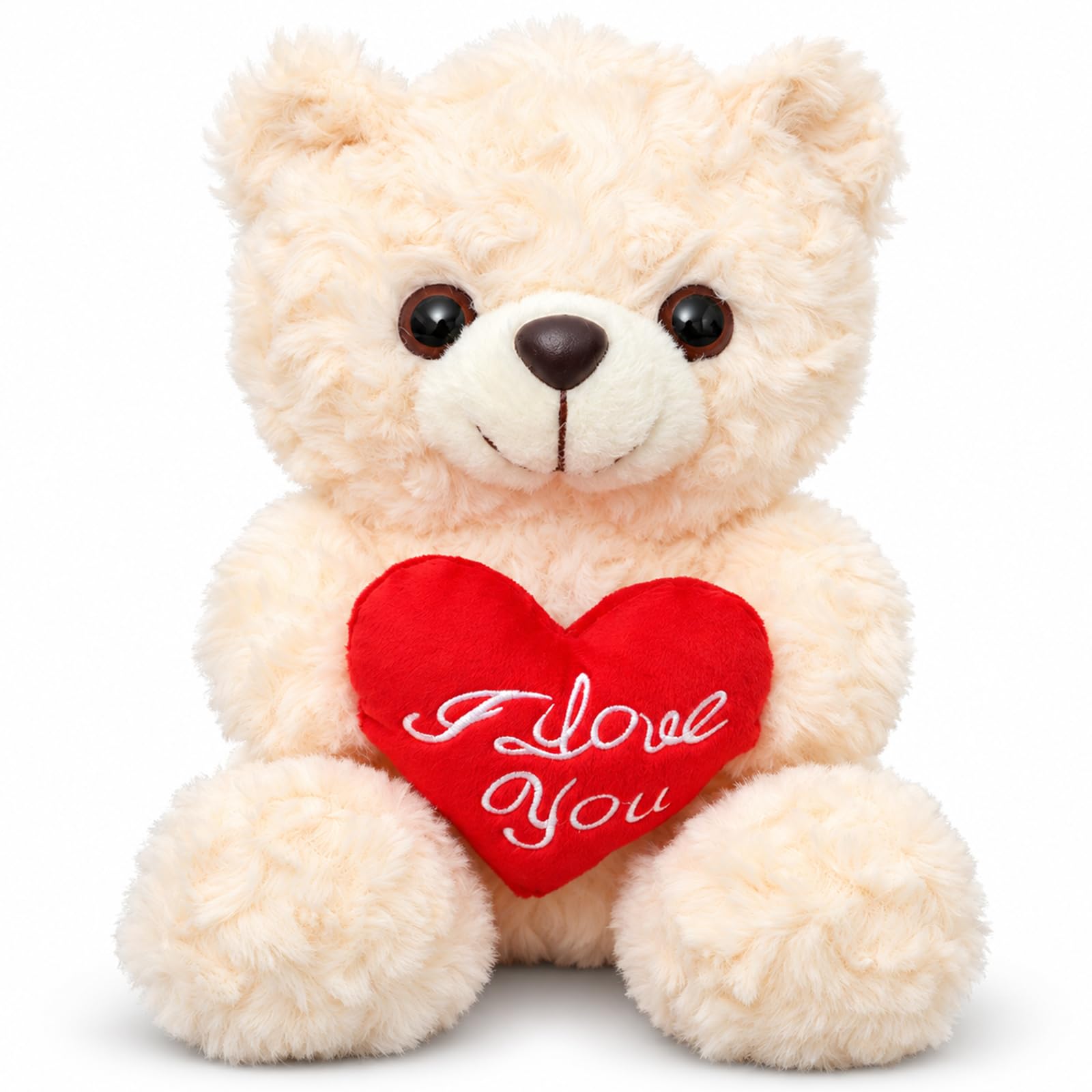 VorIrydian Teddy Bear Plush Toys, I Love You Teddy Bear with Red Heart,20CM