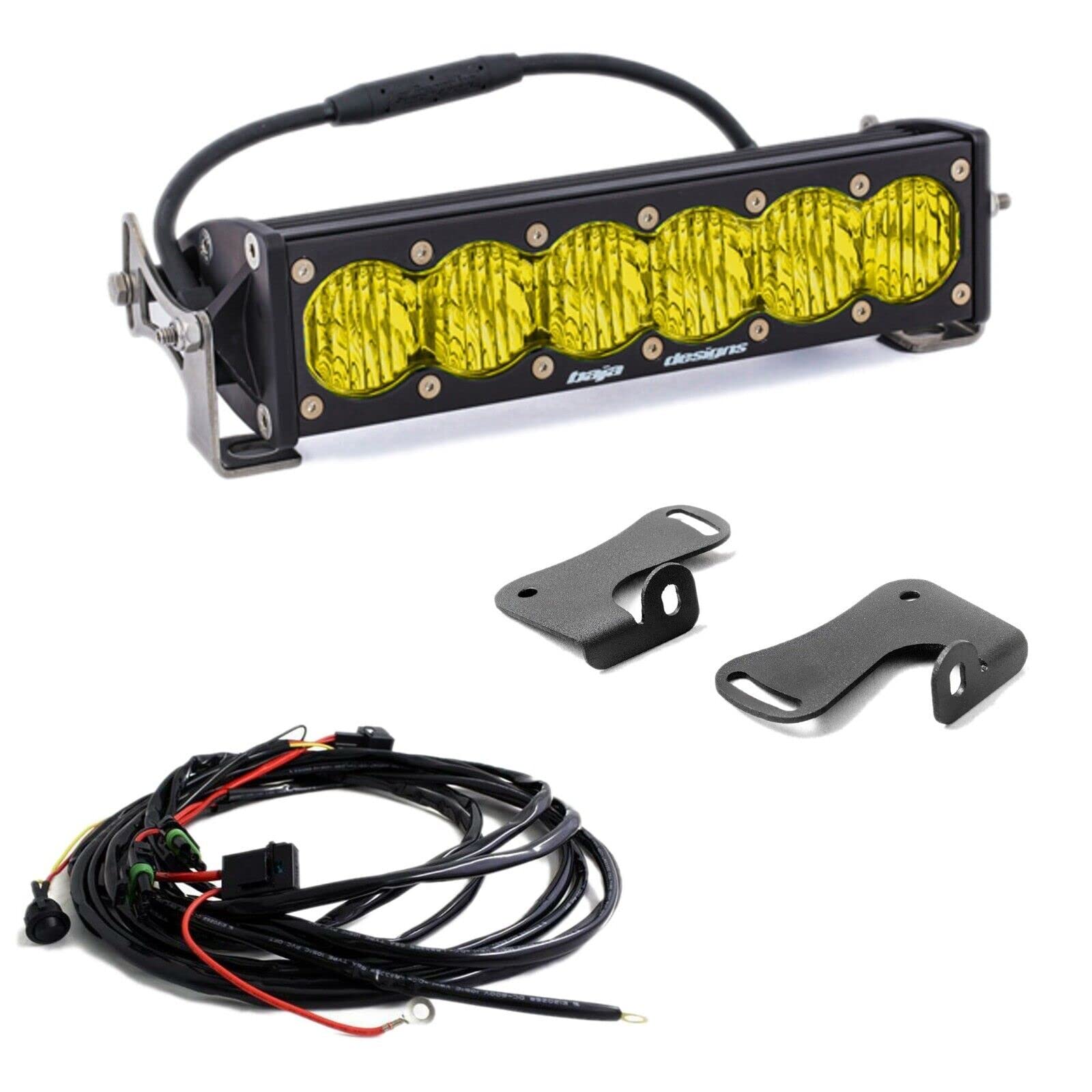 Amazon.com: Baja Designs 10" OnX6 LED Light Bar & Harness with Precision  Parts Hood Mount Bracket Kit Compatible with 2020-2021 Polaris RZR PRO XP  (Wide Cornering - Amber) : Automotive