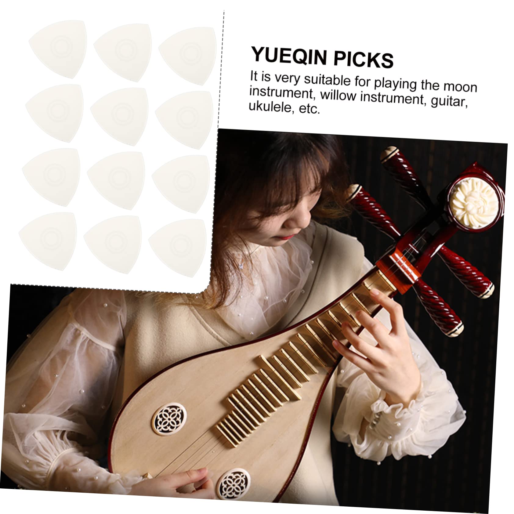 Piezas Púa De Nailon Púas Liuqin Púas De Guitarra Accesorios Para Instrumentos Musicales De Pulgar Selecciones De Yueqin De Banjo Púa De Música Ukelele Bajo Nylon