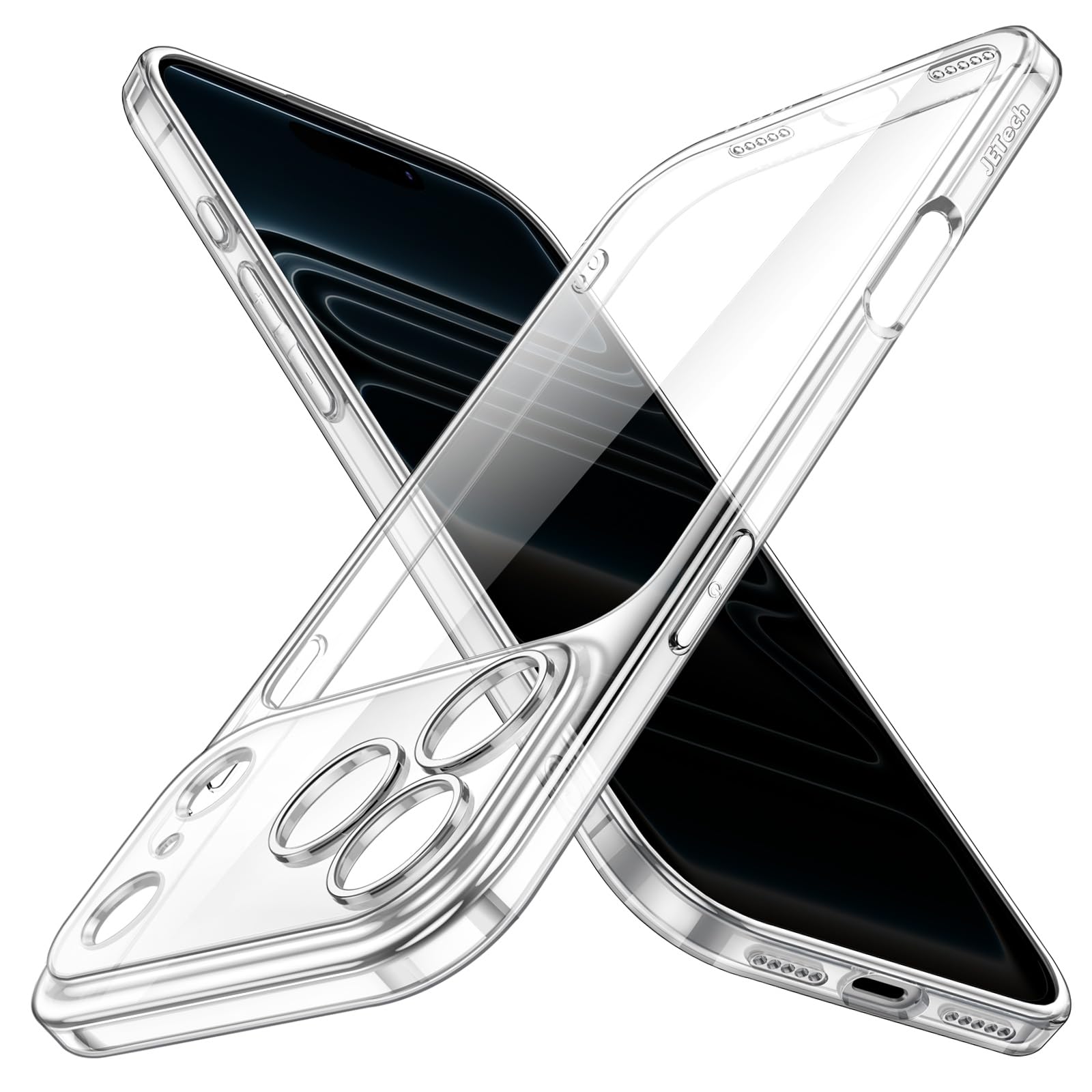 JETech Slim Case for iPhone 17 Pro 6 3-Inch with Camera Lens Full Protection Ultra-Thin Lightweight Clear Minimalist