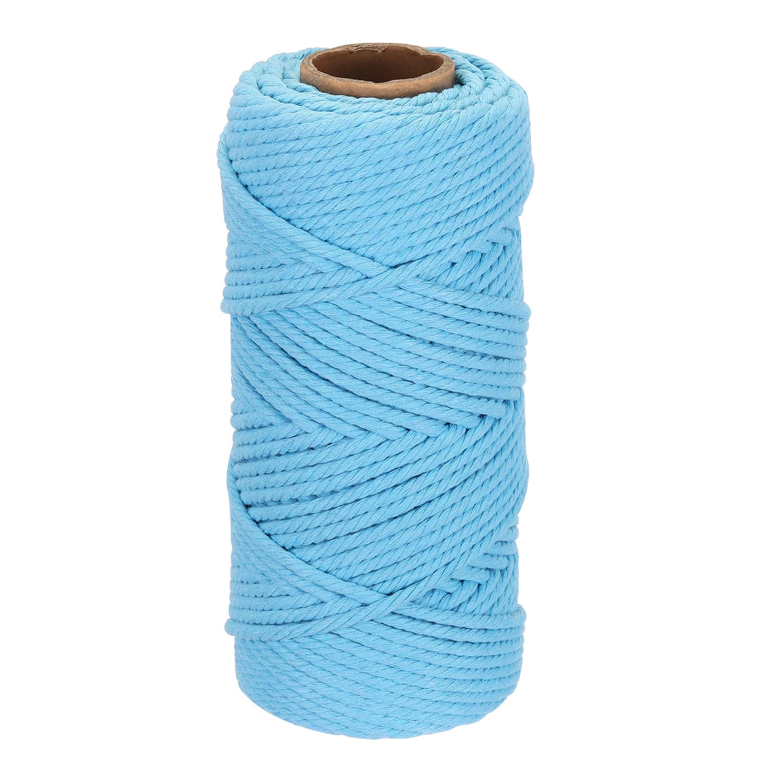 DMiotech 4mm x 80M (87 Yard) Sky Blue Natural Cotton Macrame Rope
