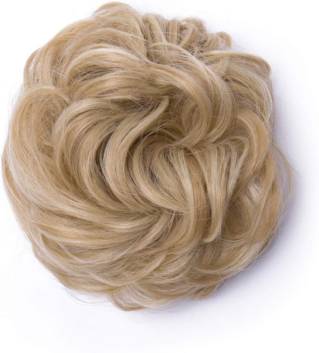 Real Fashion Hair Bun Extensions Messy Curly Hair Scrunchies Hairpieces ...