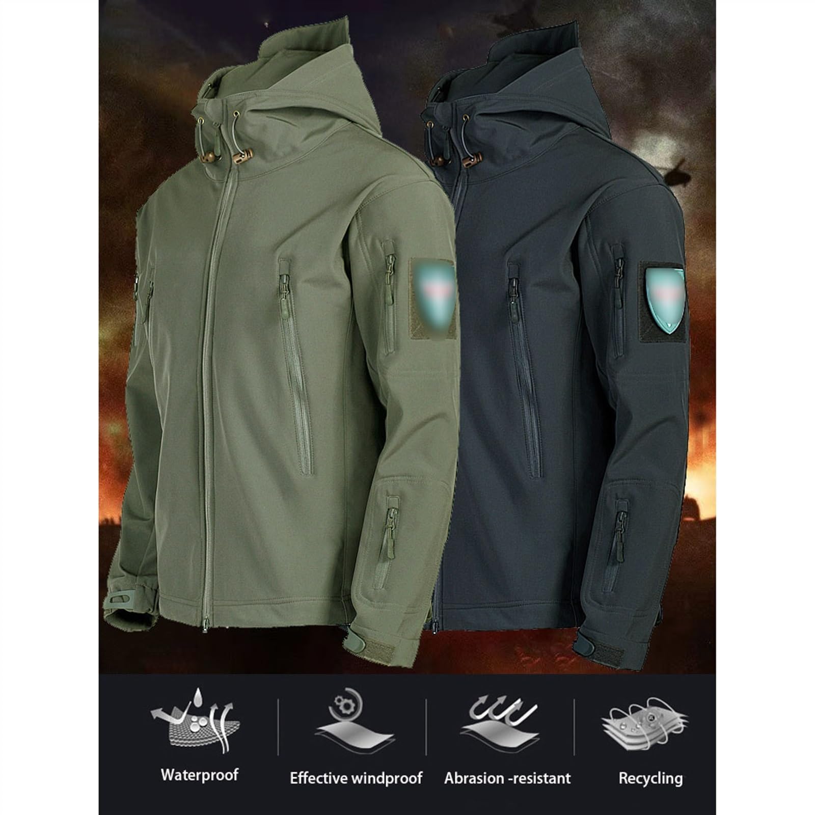 Traje de esquí de invierno, conjunto de chaqueta y pantalones impermeables con capucha para hombre, overol para snowboard y motociclismo, ropa de invierno aislada para actividades de nieve