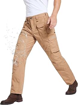 Amazon.com: DURAWERK Men's Khaki Cargo Pants, 32W x 30L (Medium