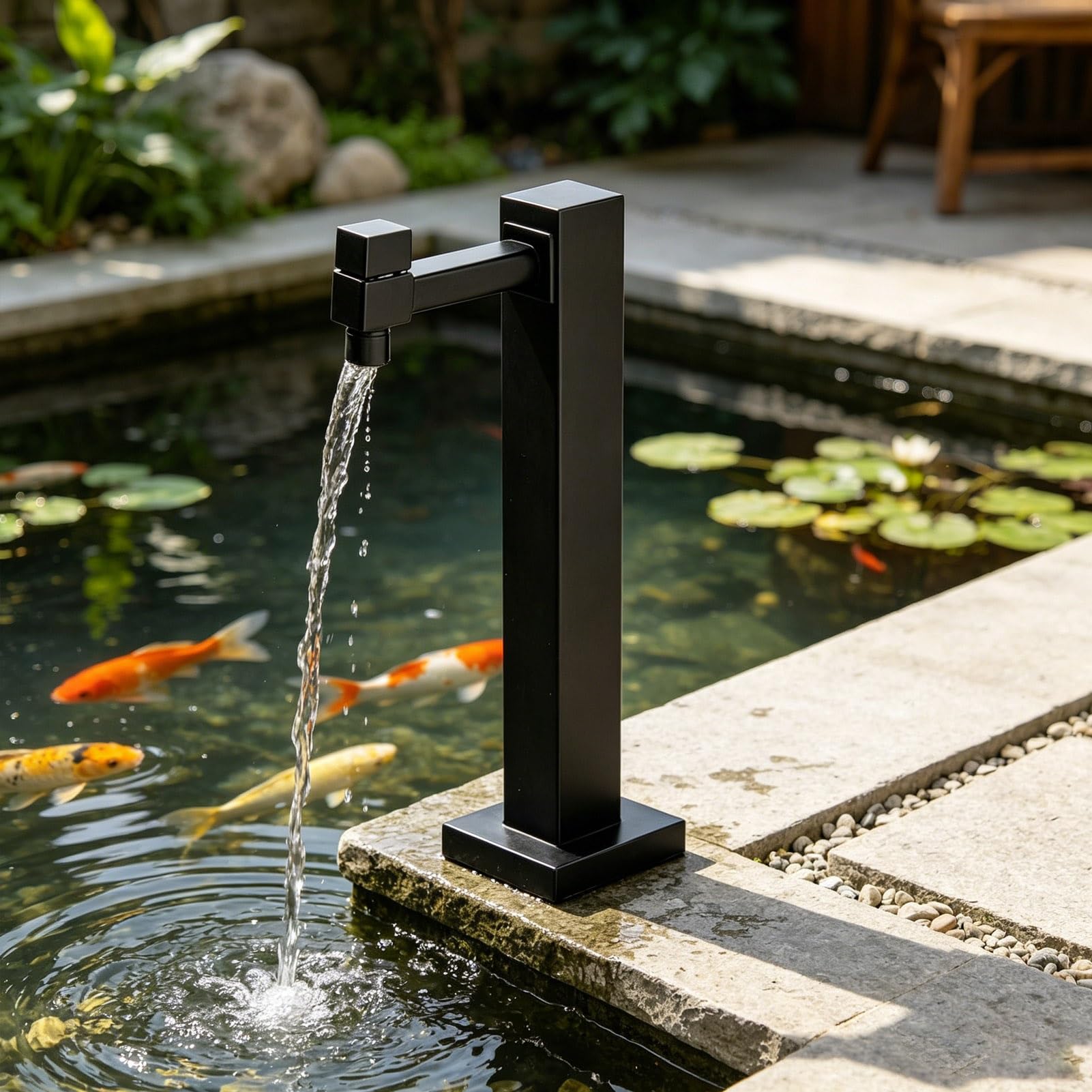 Gaommini Style 4 Outdoor Water Column Vertical Garden Water Tap 304 Stainless Steel Yard Hydrant Antifreeze Faucet Water Fountain Hydration Source For Farm Backyard(,Height: 95Cm/37.4In)