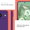 YATWIN Silicone Back Case for Google Pixel 8, Soft-Touch Phone Back Cover for Google Pixel 8 - Purple gallery image