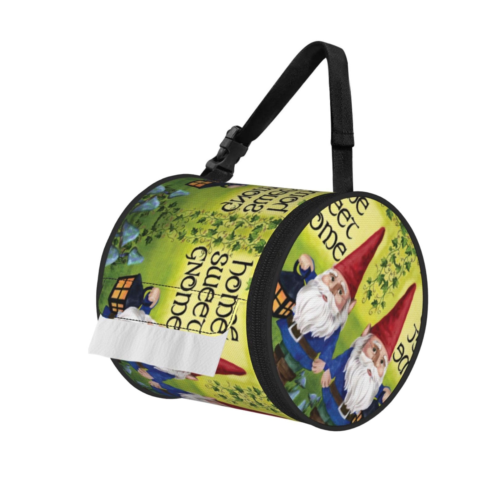 Colorful Gnomes Print Fashion Tissues Organizer Box, Hanging Tissue Holder For Purse Coins For Car Office Daily Outing
