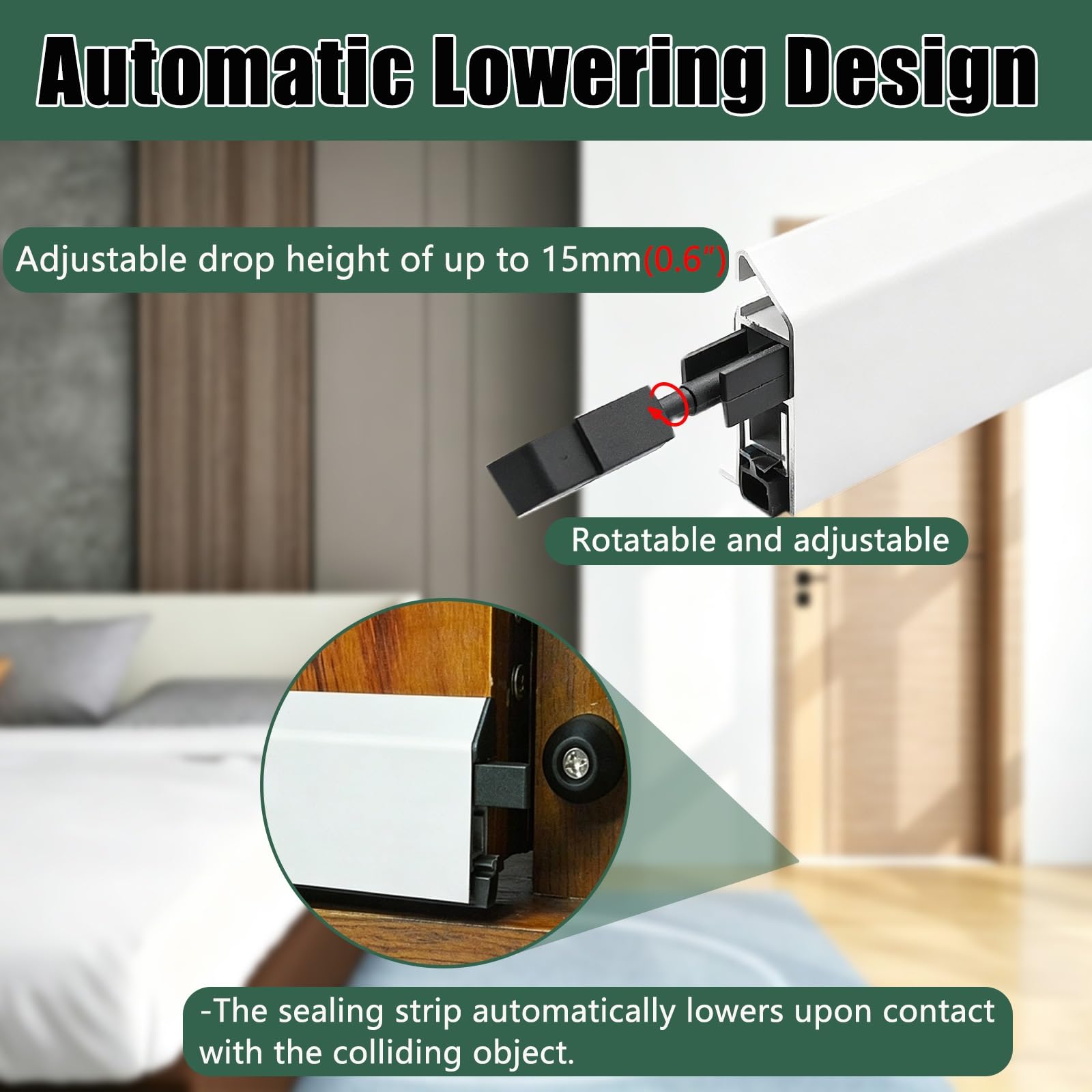 Guarnizione sottoporta automatica antipolvere interno esterno