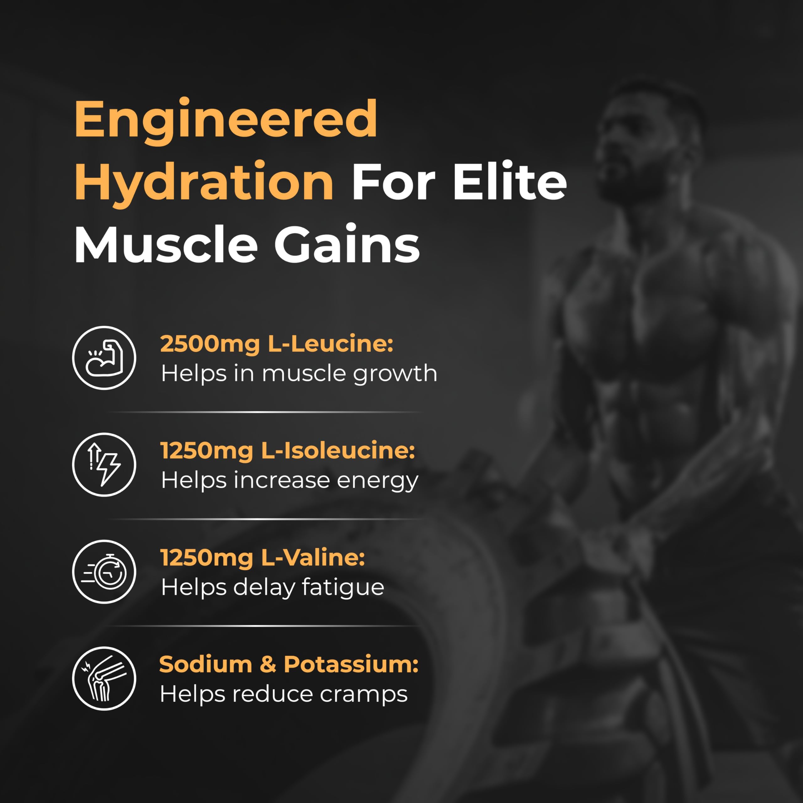 Nutrabay Gold BCAA 2:1:1 with Electrolytes 5000 mg Vegan BCAAs per Serving – Pre/Post Workout Energy Drink for Muscle Build Up, Faster Recovery - Tested for Purity - No Banned Substances– 250g, Orange 2