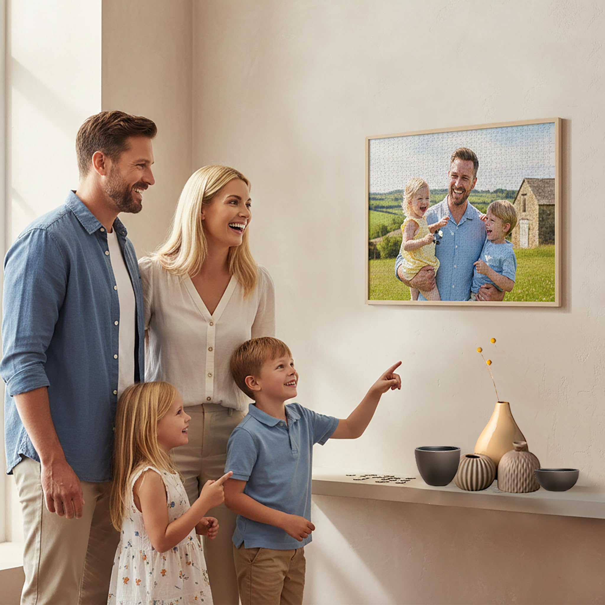 Puzzle Personalizzato con Foto Incorniciabile Regalo Festa Mamma Anniversario Compleanno 180 360 500 Pezzi Stampa HD