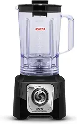 Liquidificador Arno Powermax 1400W LN65 Preto, com 6 Lâminas Powelix Pro, 3,1L de Capacidade, Tecnologia Comfort Control e Design Arno, 220V