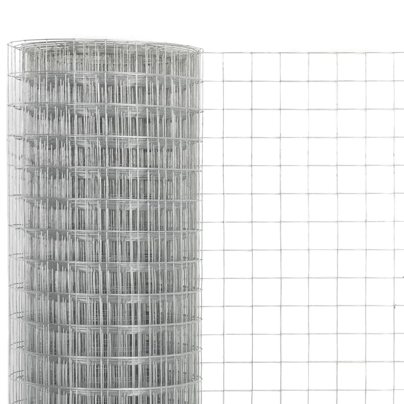 Drahtzaun verzinkt 25x1,5 m, 12x12 mm, 0,56 mm Stahldraht | Verzinkter Stahl – witterungsbeständig, schneid- und biegbar, für Volieren, Tiergehege & Pflanzenschutz