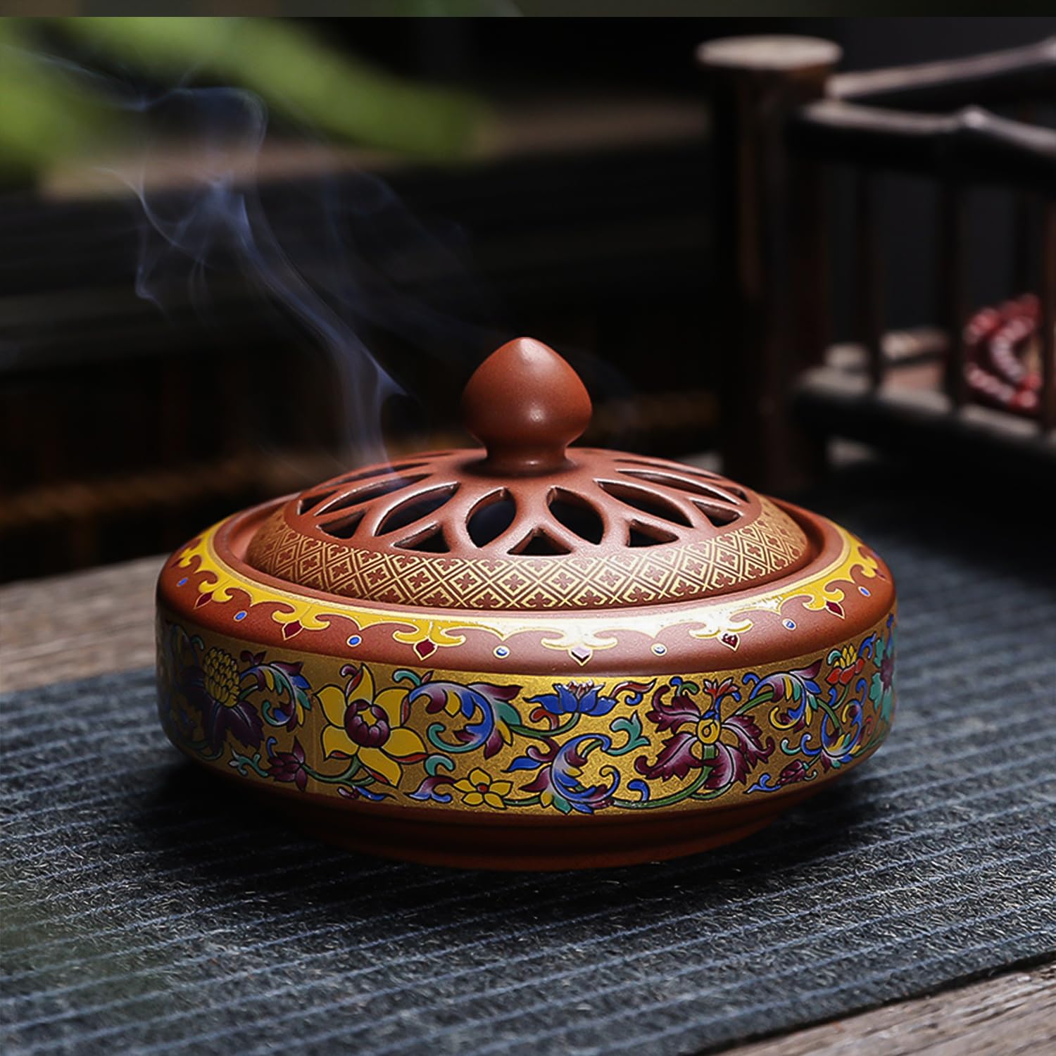 Ekhasa Ceramic Dhoop Dani Loban Burner Holder Stand for Home | Dhup Kapoor Dani for Puja | Sambrani Dhoop Holder | Dhuni Burner Samrani Dhoop Batti Stand for Pooja | Dhup Stand Incense Oud Burner (B0D4DK91N3) Amazon Price History, Amazon Price Tracker