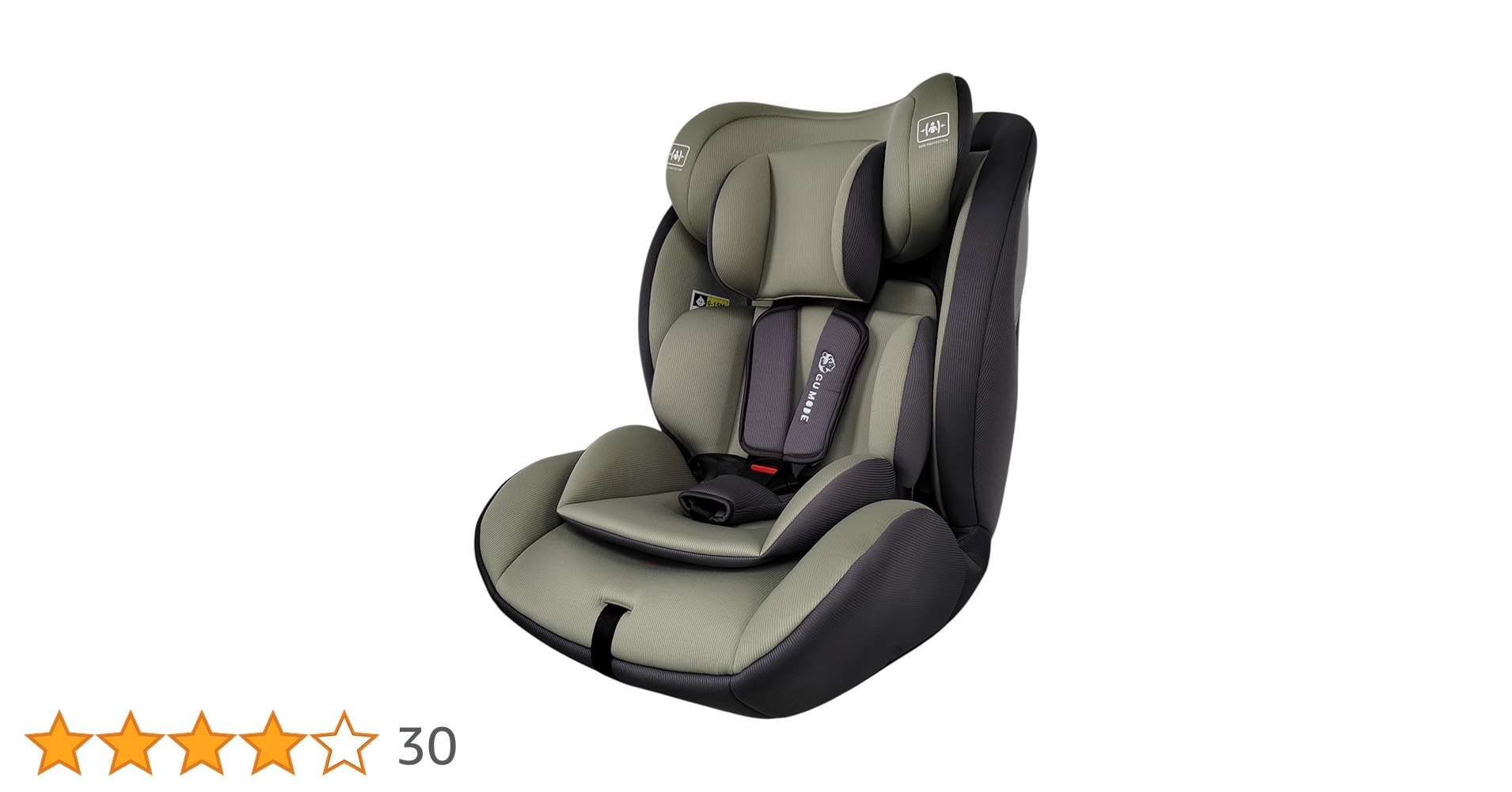 GU MODE ジュニアシート チャイルドシート　グリーン　シートベルトタイプ GU MODE ジュニアシート チャイルドシート R129適合／ISOFIX