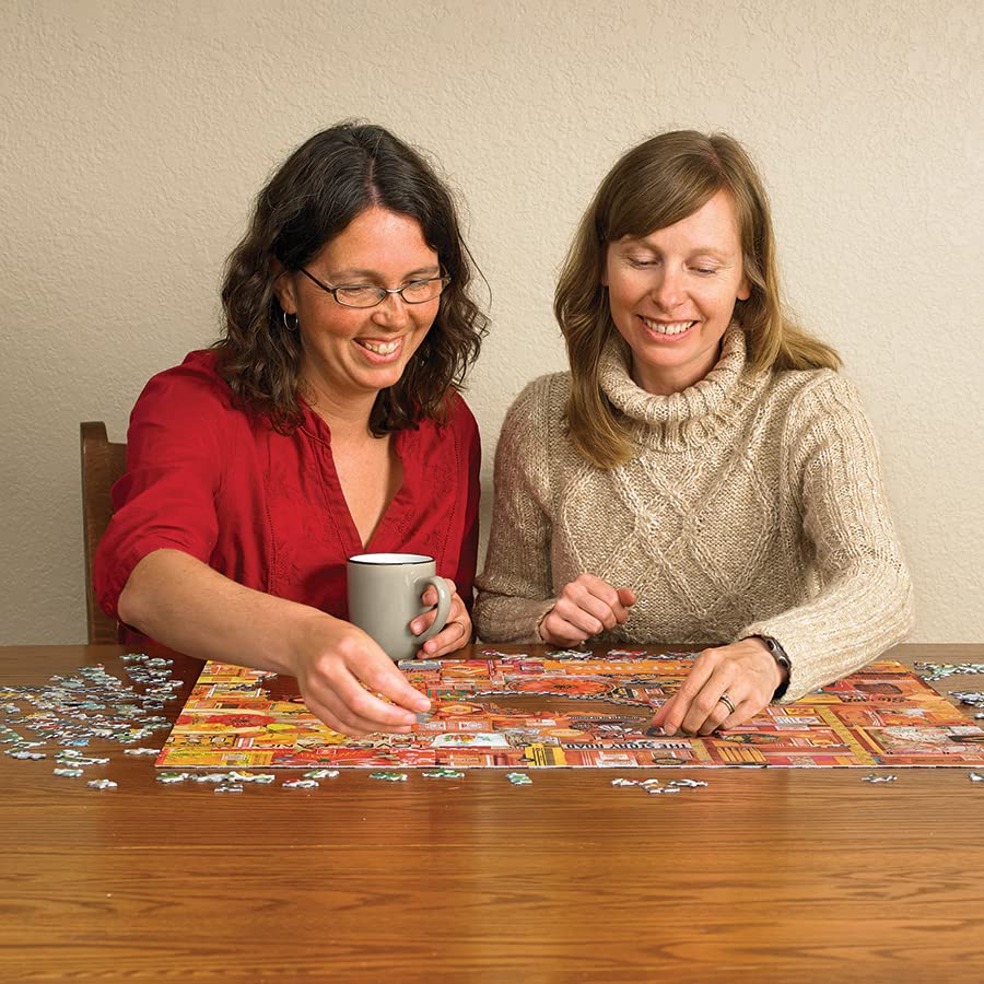 Cobble Hill 1000 Piece Puzzle - Rainbow Collection: Orange - Sample Poster Included, 26.6" x 19.25" - Image 3