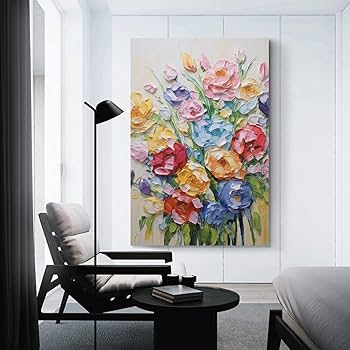 カラフルな花のアクリルキャンバスアート カラフルな花のアクリルキャンバスアート
