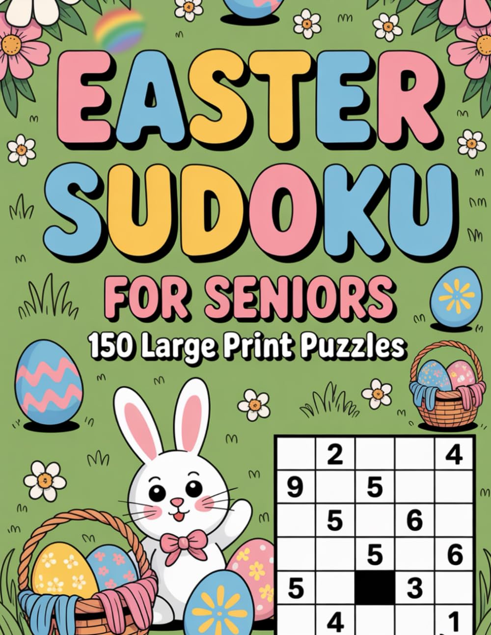 Easter Sudoku for Seniors: 150 Large Print Puzzles: Easy to Read Brain Games for Memory & Focus. Steady Activity Companion for Ages 55 Plus